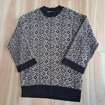 JEANASIS 지나시스 니트 베이지 블랙 프리