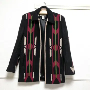 NATIVE JACKET 기하학 패턴 울 자켓