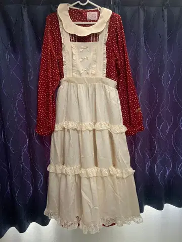 산리오 아오키 미사코 마론 크림 에이프런 JSK와 원피스 세트