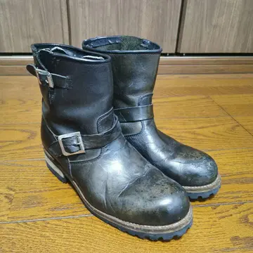 postman 엔지니어 부츠 블랙 가죽 신발 남성용 더블 몽크