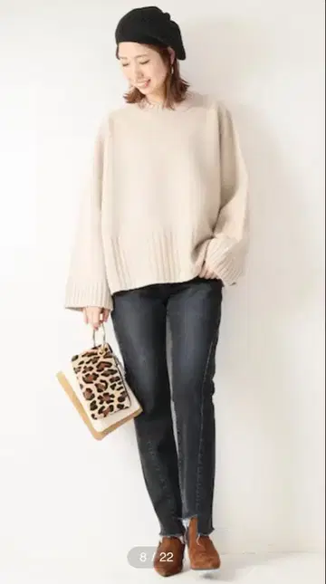 Spick & Span 캐시미어 울 5G 크루넥