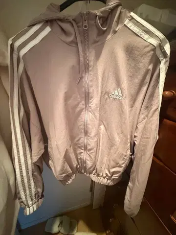 adidas 연보라 후드 부착 자켓 M