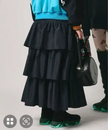 논토쿄 NONTOKYO 티어드 스커트 어저스터 블랙