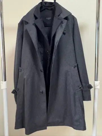 그레이 트렌치코트 허리 벨트 포함