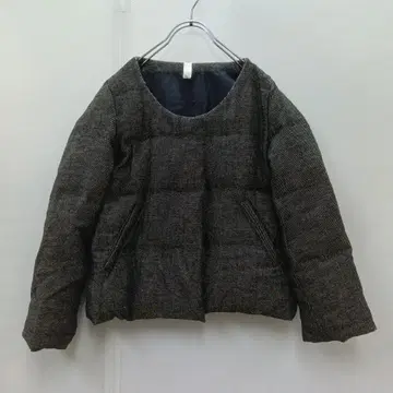 [ 디스코트 ] 노카라 다운 자켓 페더 가을/겨울 기장 짧음