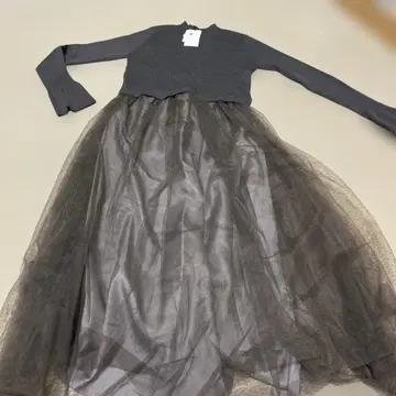 오페크 튤 원피스 그레이 M