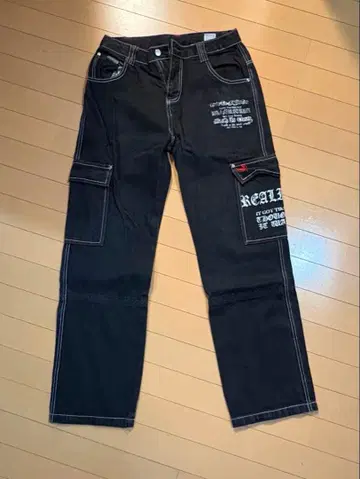 블랙 카고 데님 160 사이즈