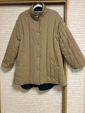 BEAMS HEART 퀼팅 자켓 베이지