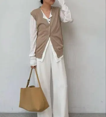 정품 ETRETOKYO 코튼 린넨 하이 게이지 니트 베스트