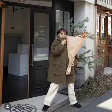 nokcha 밀리터리 울 코트