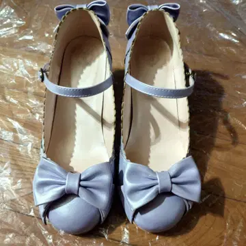 BABY 앤티크 리본 신발 펄 라벤더