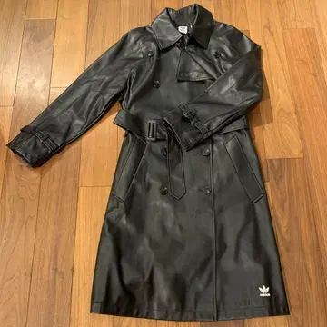 adidas 블랙 트렌치코트