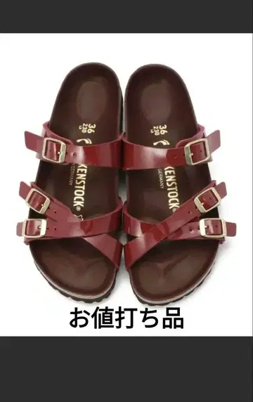 알뜰한 버켄스탁 빨간색 샌들 3벨트