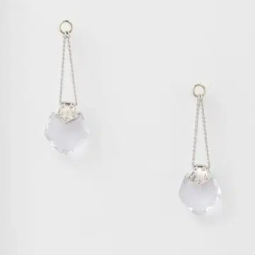 agete 귀걸이 참 실버 K10 쿼츠