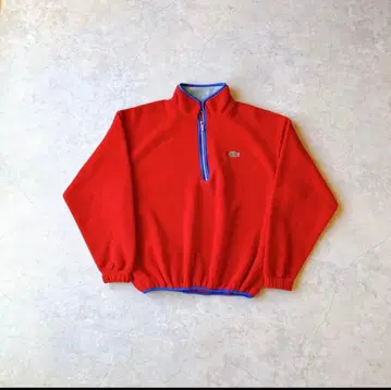 00s LACOSTE 하프 지퍼 플리스 라코스테 레드 구제 의류 신틸라
