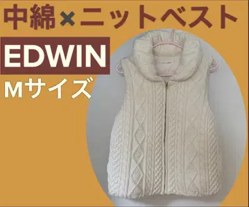 EDWIN 아이보리 니트 베스트 M 사이즈