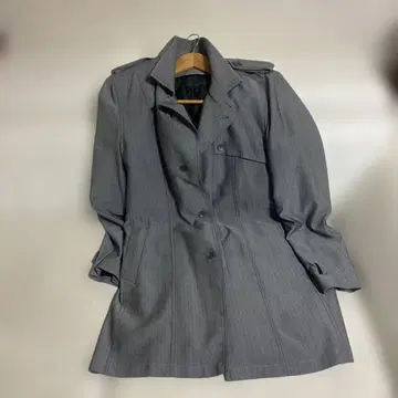 MORGAN 스트라이프 스텐카라 코트 그레이