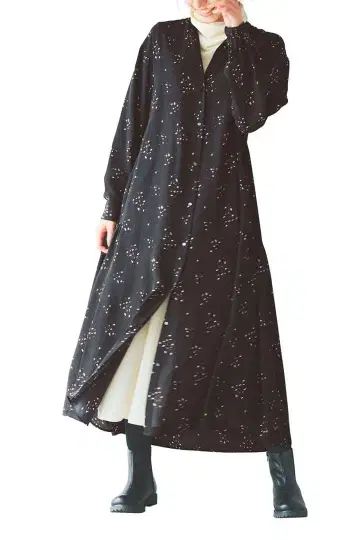 펠리시모 코튼 100% 레이어드 즐기는 터틀넥 이너 원피스 블랙 L