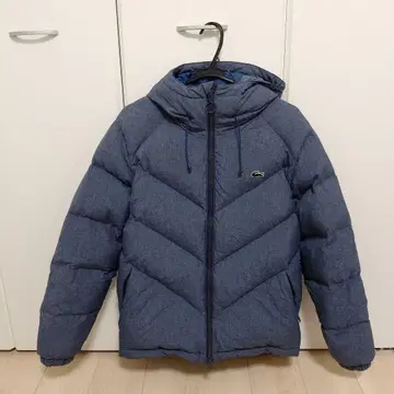 LACOSTE 남성용 네이비 다운 자켓