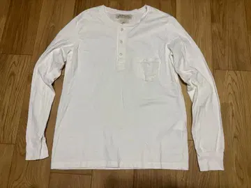 [ 새상품급 ] REMI RELIEF 레미 리프 화이트 헨리넥 롱 T