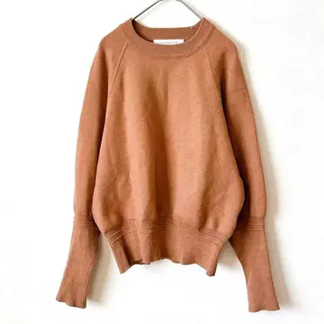 에스트네이션 코튼 캐시미어 돌먼 슬리브 니트 핑크 베이지 F