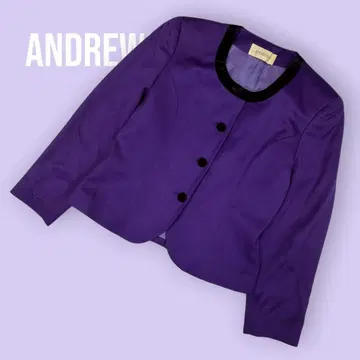 ANDREWS 퍼플 노카라 자켓 크루넥 [ 9 ] S-1009