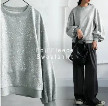 라메 믹스 플리스 긴팔 트레이닝복 그레이