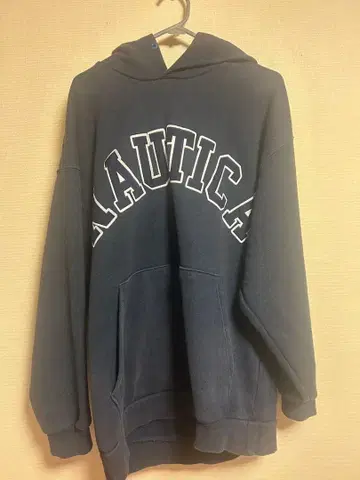 NAUTICA 네이비 후드 부착 후드티