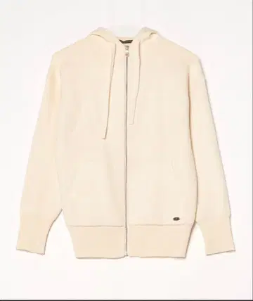 크림색 풀 집업 후드티