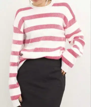 라빠르망 Border Knit 빨간색