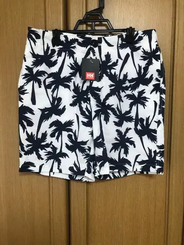 HELLYHANSEN 팬츠 네이비 화이트 야자수 하프 택