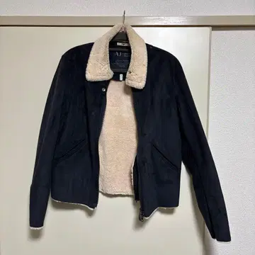 Armani Jeans 보아 카라 부착 자켓 M 네이비