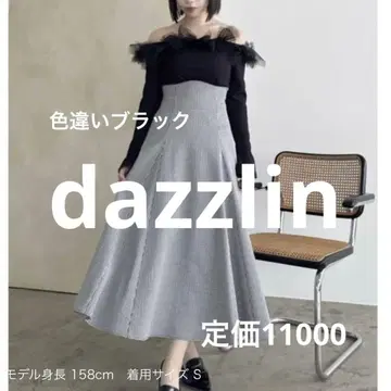 dazzlin 새상품급 모듬 코르셋 플레어 스커트 블랙 블랙
