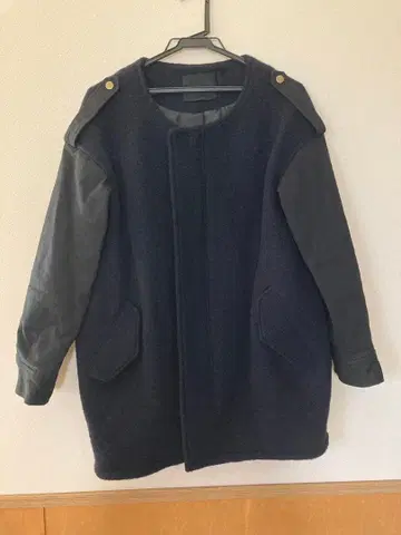 JEANASIS 여성용 노카라 아우터 네이비 x 블랙