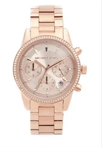 마이클코어스 손목시계 MK6357 로즈 골드 스테인리스 벨트