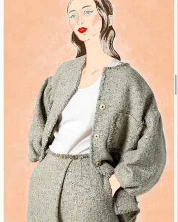 Greed International 트위드 자켓 코트