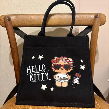 산리오 일광화상 키티 토트백 블랙