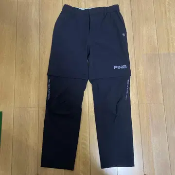 핑 핑 2WAY 테이퍼드 팬츠 블랙 M