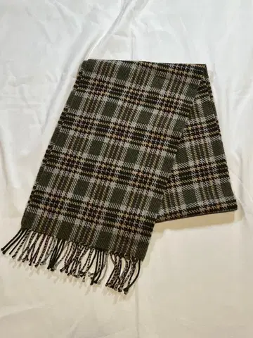 Drake's 100% 캐시미어 머플러 체크 무늬