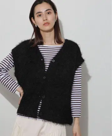 나노 유니버스 전후 2way 페더얀 니트 베스트