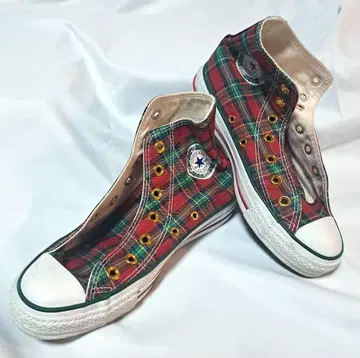 크리스마스 컬러 컨버스 하이컷 스니커즈 여성용 23cm