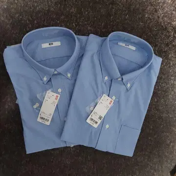 라이트 블루 와이셔츠 L 사이즈 2매 세트