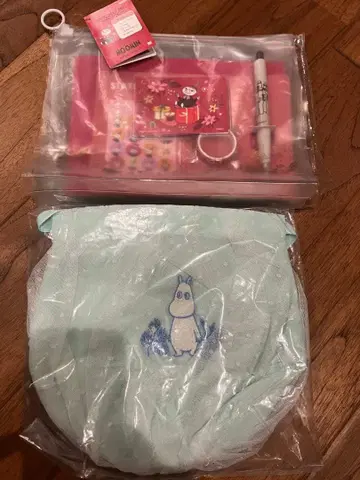 무민 문구 세트와 파우치