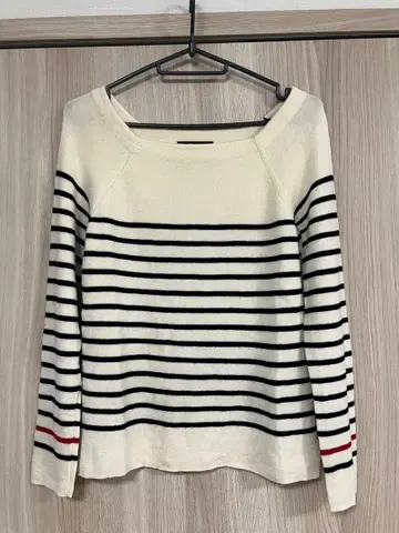 Urban Research 스트라이프 긴팔 니트 모 100%