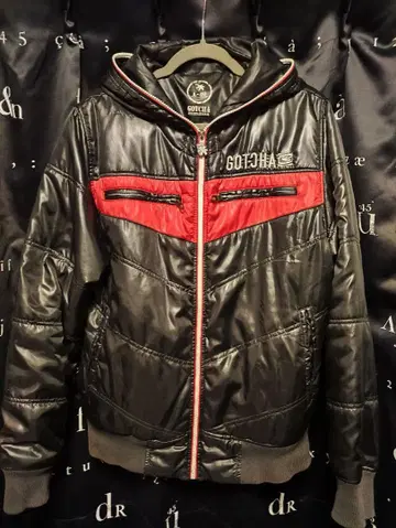 GOTCHA 블랙/레드 골프 다운 자켓 L