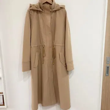 JUSGLITTY 후드 부착 롱 블루종 S 사이즈