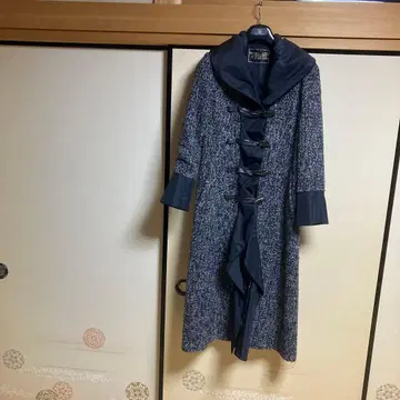 아오야마 이마리 롱 코트 네이비 계열