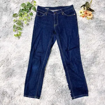 무인양품 25 보이핏 데님 청바지 다크 네이비 스트레치