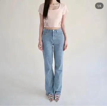 YILON MADE Little rose high-waist denim