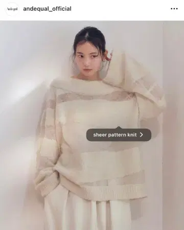 Andequal sheer pattern 니트